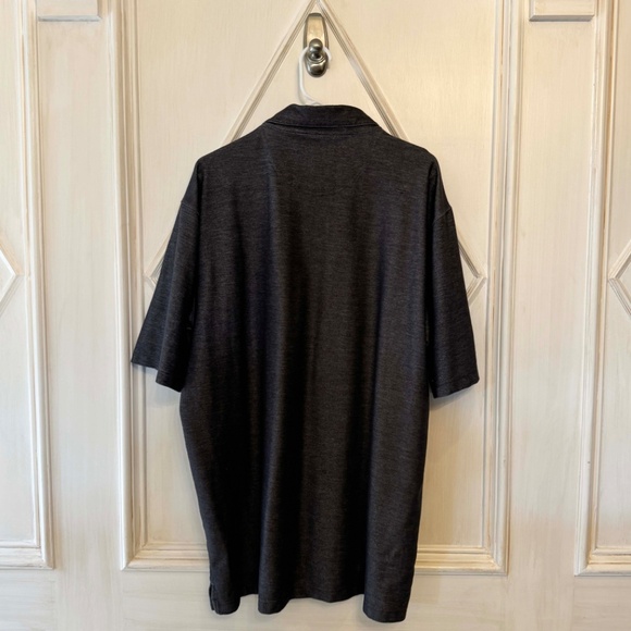 Pendleton Charcoal Gray Short Sleeve Fitted Polo Shirt - Picture 2 of 3